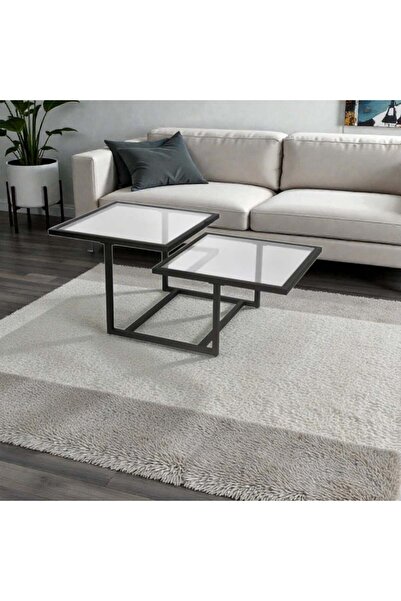 Tables طاولة قهوة مدرجة سوداء