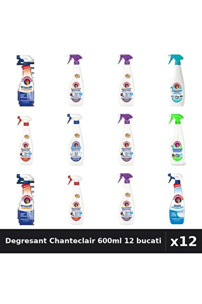 Chanteclair Pachet 12 Degresant Universal 600-625ml - 8 Arome, Anticalcar, Bi...