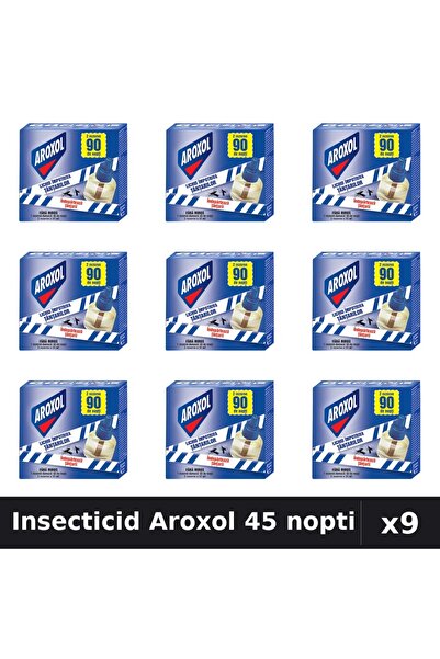 Aroxol Set 9 Aparat Electric & Rezerve Insecticid 45 Nopti - Protectie Casa