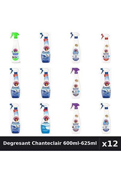 Chanteclair Set 12 Degresant Universal 600ml-625ml - 7 Arome Asortate Curatenie
