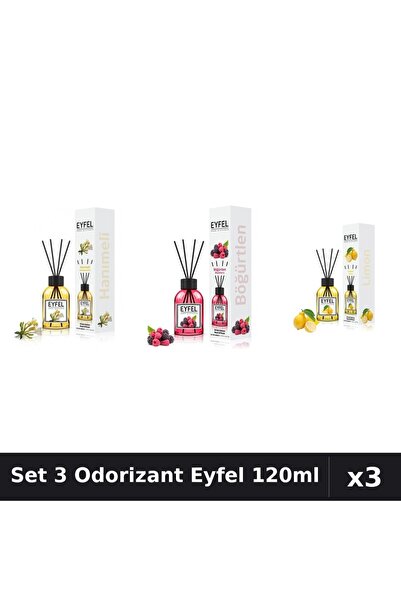 Eyfel Set 3 Odorizante Camera Betisoare, Fructe De Padure, Lamaie, Mana Maici...