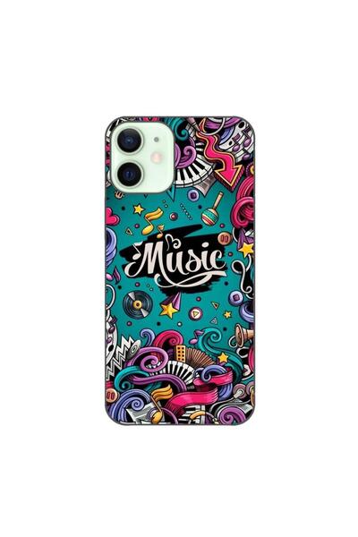 OEM Калъф, съвместим с Apple iPhone 12 Mini, силиконов гел TPU, с шарка Поп а...