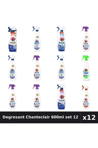 Chanteclair Set 12 Degresant Universal 600-625ml - 7 Arome, Bicarbonat, Lămâi...
