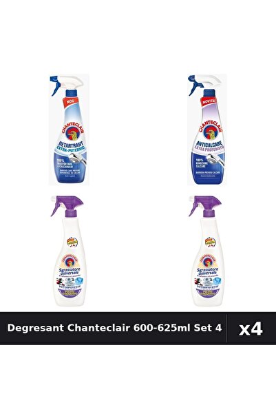 Chanteclair Set 4 Degresant Universal 600-625ml - Lavanda, Mosc, Detartrant P...