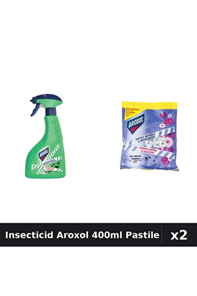 Aroxol Set 2 Insecticid - Spray 400ml + Pastile 20 bucati - Protectie Gandaci...