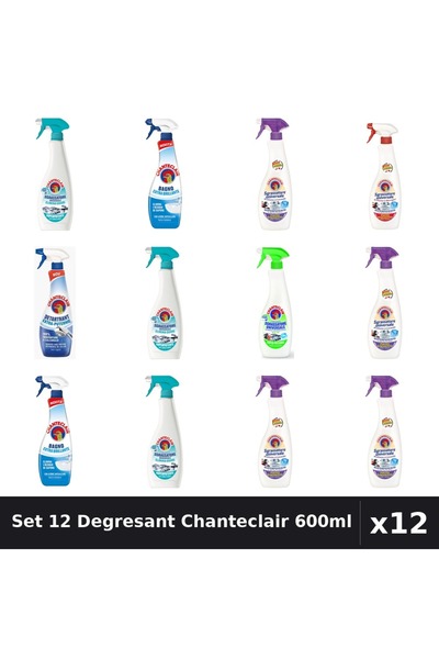 Chanteclair Set 12 Degresant Universal 600ml - Anti-Miros, Extra Puternic, Ex...