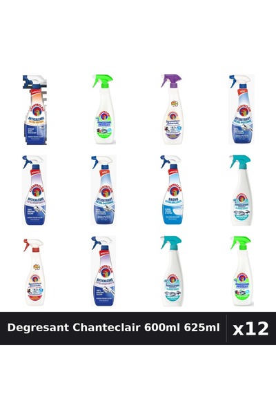 Chanteclair Set 12 Degresant Universal 600ml-625ml - 8 Arome, Anticalcar, Det...