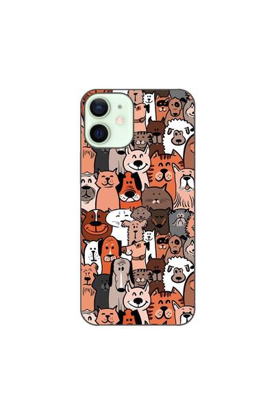 OEM Husa compatibila cu Apple iPhone 12 Mini Silicon Gel Tpu Model Caini si P...