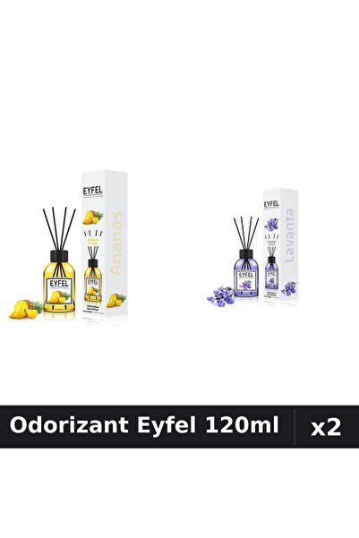 Eyfel Set 2 Odorizant Camera Betisoare - Ananas, Lavanda - 120ml Parfum Intens