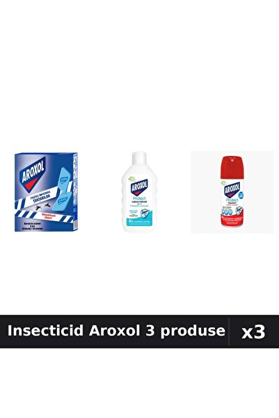 Aroxol Set 3 Insecticid - Pastile, Loțiune 200ml, Spray 100ml - Protecție Casă
