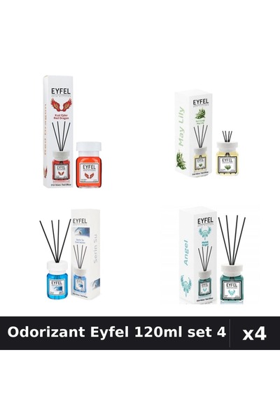 Eyfel Set 4 Odorizant Camera Betisoare 120ml - Angel, Cool Water, Lacramioare...