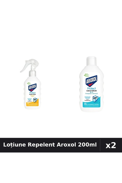 Aroxol Set 2 Loțiune Repelent Insecte 200ml - Protecție Anti-Țânțari și Gândaci
