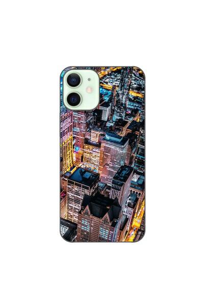 OEM Husa compatibila cu Apple iPhone 12 Mini Silicon Gel Tpu Model Night City