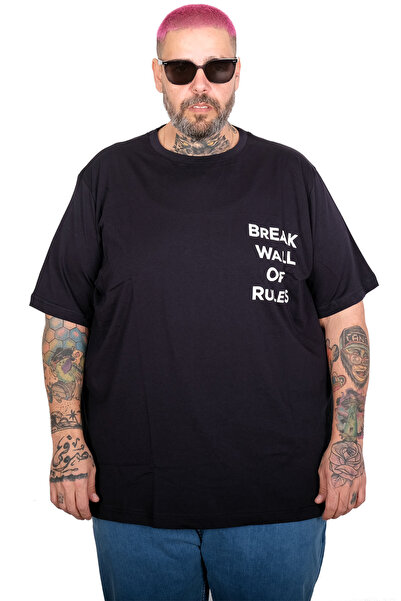 ModeXL تي شيرت موديل XL كبير الحجم Break U26108 باللون الأزرق الداكن