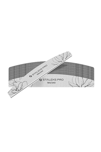 STALEKS Set de pile de unghii Pro, semicerc, granulație 180/240, set de 25 de...