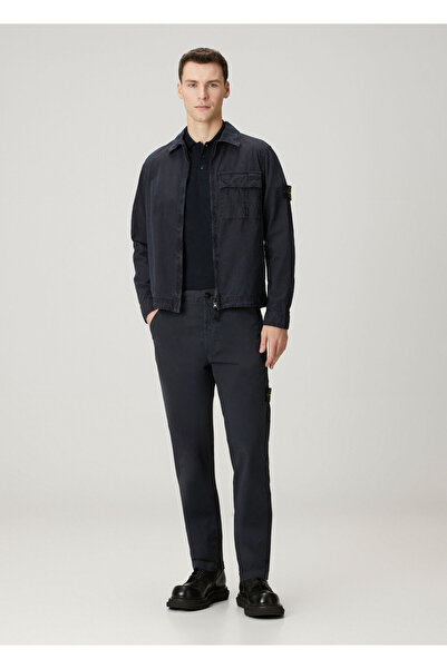STONE ISLAND Regular Fit Lacivert Twill Pantolon