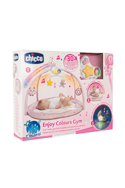 Chicco Βρεφικό Γυμναστήριο με Προβολέα Enjoy Colors Ροζ Για 0+