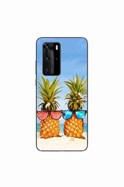 OEM Θήκη συμβατή με Huawei P40 Pro από σιλικόνη gel TPU, σχέδιο Παραλία Ανανάδες