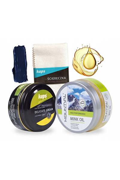 kaps Kit de ingrijire a incaltamintei, Kaps, pasta de ulei si crema bleumarin...