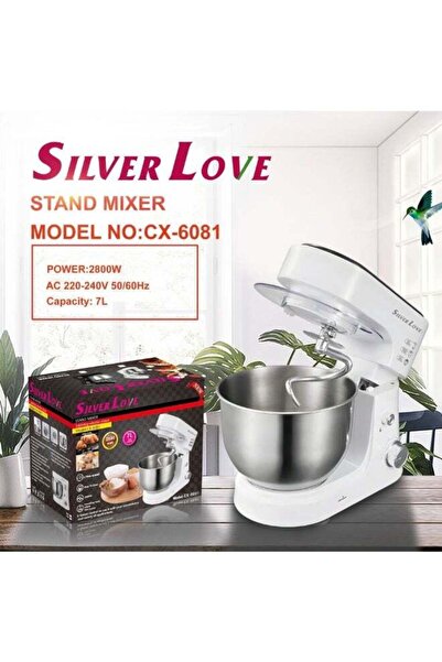 Silver Love خلاط مطبخ CX-6081 بقوة 2800 واط - خلاط قائم فاخر مع وعاء من الفول...