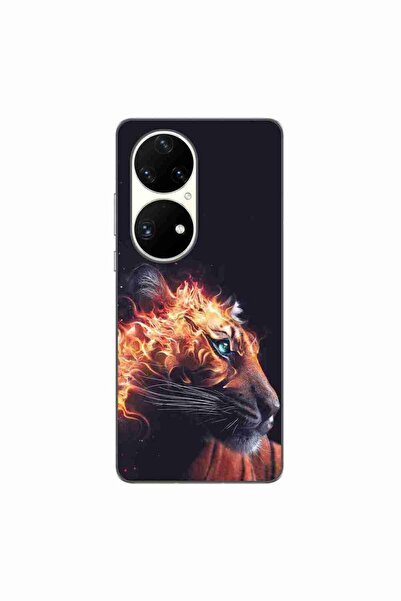 OEM Husa compatibila cu Huawei P50 Pro Silicon Gel Tpu Model Flameborn Tiger