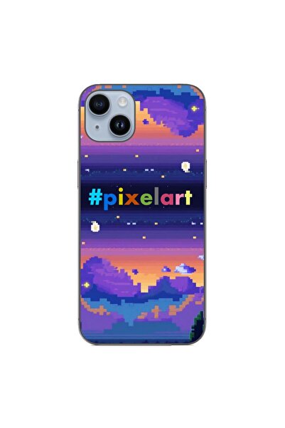 OEM Husa compatibila cu Apple iPhone 14 Plus Silicon Gel Tpu Model Pixel Art ...
