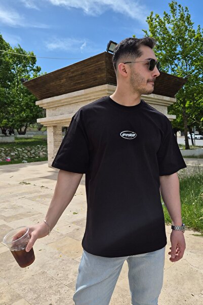 404 Oversize Erkek T-Shirt Siyah