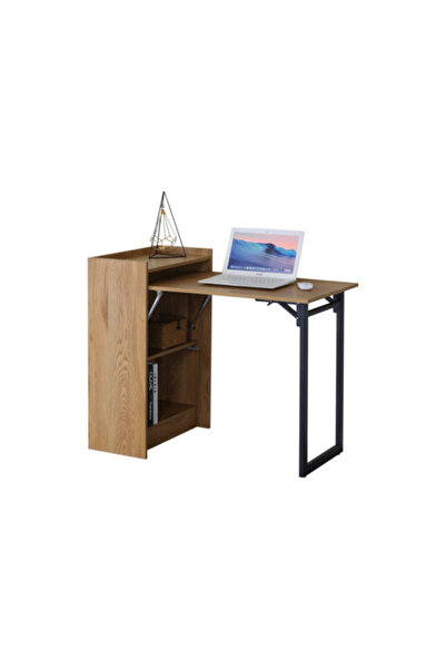 Target Home Πτυσσόμενο γραφείο 10285 δρυς 102 x 58 x 85.5 εκ. με μαύρο μεταλλ...