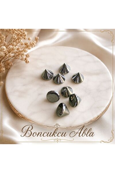 Boncukcu Abla 10 mm Silver Drop perforat pentru îmbrăcăminte gotică (1000 buc...