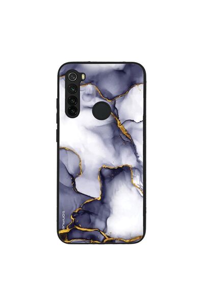 Sonique Θήκη Marble Series για Xiaomi Redmi Note 8 / Redmi Note 8 2021 Μωβ Γκρι