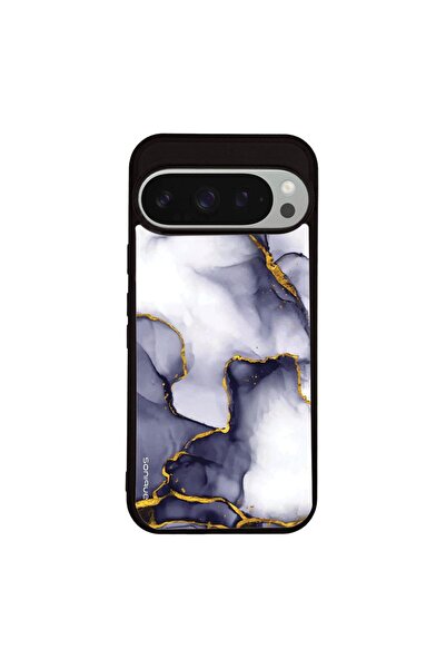 Sonique Θήκη Marble Series για Google Pixel 9 Pro 5G Μωβ Γκρι