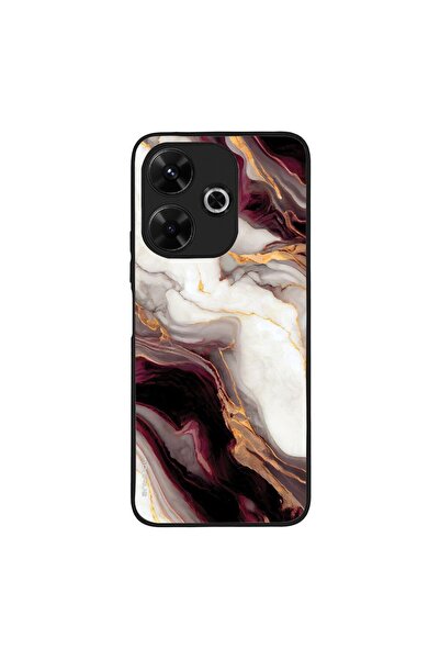 Sonique Θήκη Marble Series για Xiaomi Redmi 13 4G / Poco M6 4G Μπορντώ