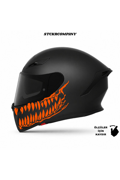 STCKRCO Tooth Diş Kask Stickerı | Motor Sticker | Kask Yanı Sticker | Ruroc K...