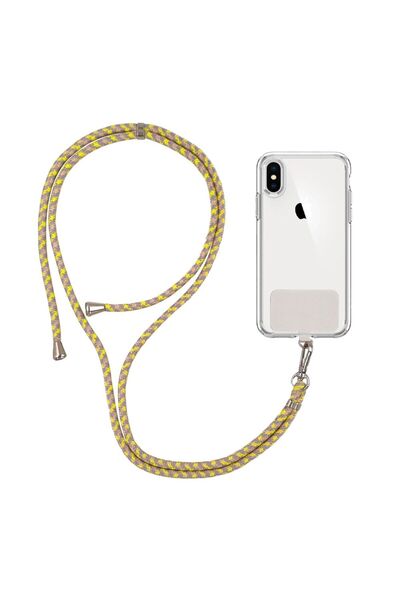 Sonique Κορδόνι Λαιμού Lanyard για Κινητά Rainbow Κίτρινο