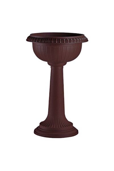 Natalia Design Ghiveci cu picior ND, înălțime 50 cm, diametru 26 cm, Maro închis