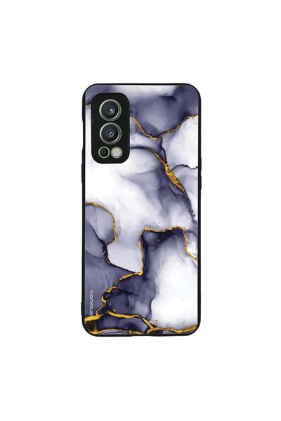 Sonique Θήκη Marble Series για OnePlus Nord 2 5G Μωβ Γκρι