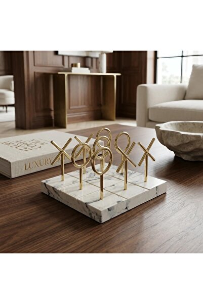 Vi Markets A luxurious Tic-Tac-Toe game featuring a marble-effect resin base ...