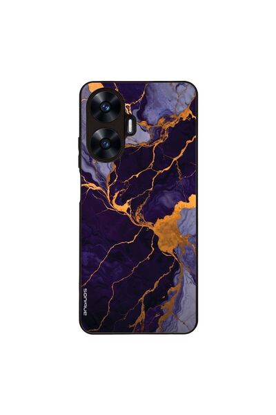 Sonique Θήκη Marble Series για Realme C55 Μωβ