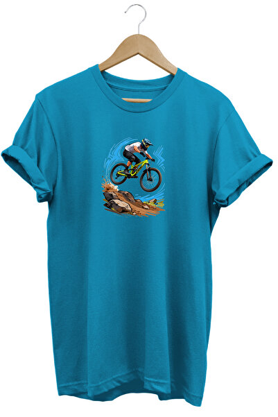 remonz Unisex Regular Mountain Bike and Motocross Graphic Printed Crew Neck T...