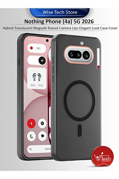 Wtech جراب Nothing Phone (4a) 5G 2026 هجين شفاف بتقنية Magsafe مع شحن مغناطيس...