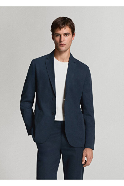 MANGO Man Lyocell keten slim fit blazer ceket