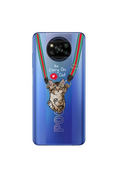 Other Xiaomi Poco X3 /X3 Pro Swinging cat Transparent Silicone TPU Θήκη