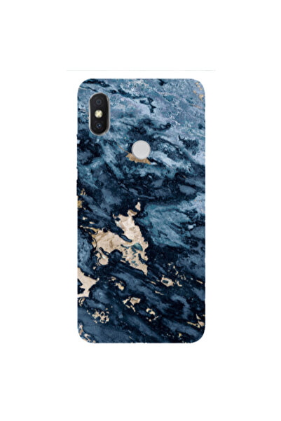 Other Xiaomi Redmi S2 Marble Blue Gold Transparent Silicone TPU Θήκη