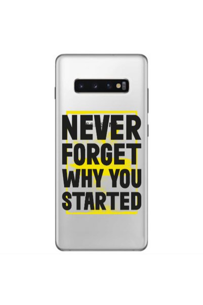Other Samsung S10 Never Forget Transparent Silicone TPU Θήκη