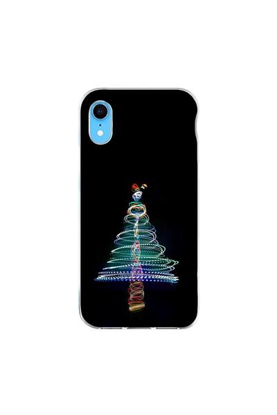 OEM Husa compatibila cu Apple iPhone XR Silicon Gel Tpu Model Craciun Brad Neon