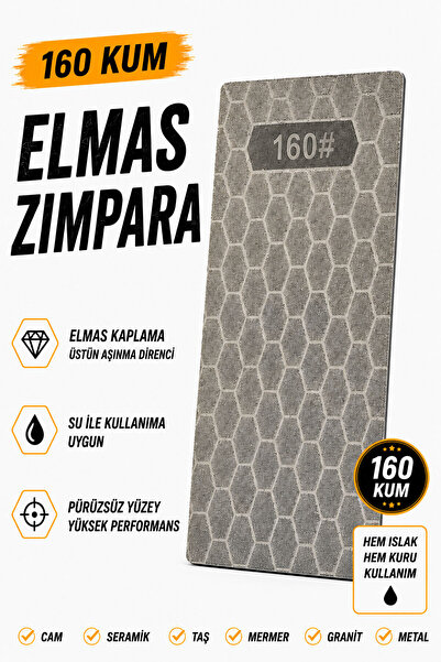 Badem10 Elmas Zımpara 160 Kum P160 Seramik Granit Mermer Taş Yüzey Taşlama ve...