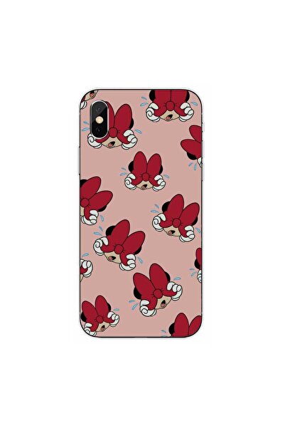 OEM Калъф, съвместим с Apple iPhone XS, от силиконов гел TPU, с десен Мини Ма...