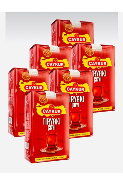 Çaykur شاي تيرياكى 1000 جرام × 6 قطع شاي أسود بالجملة