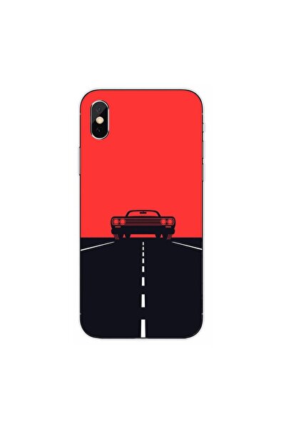 OEM Husa compatibila cu Apple iPhone XS Max Silicon Gel Tpu Model Red Sky Mus...
