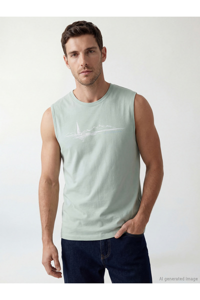 LC Waikiki Ανδρικό αμάνικο T-shirt με λαιμόκοψη